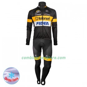 Maillot Cyclisme Hiver + Collant à Bretelles 2017 Telenet Fidea Lions N001